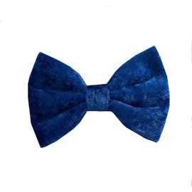 New Dogs Bow Tie Valentine's Day Velvet red LOVE Elastic Band attach COLLAR ACCESSORY Handmade UK (Small Velvet Blue)