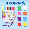 Brencco 8 Colours Chalk Pens for Blackboard, Washable, Chalk Pens