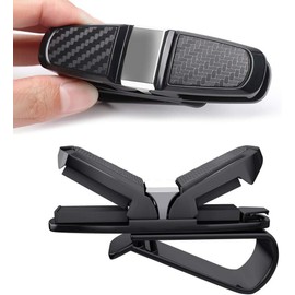 YL TRD Gafas portaherramientas para Parasol de Coche, 180 ° Gafas de Sol giradas Clip de Lentes para Coche (Paquete de 2)