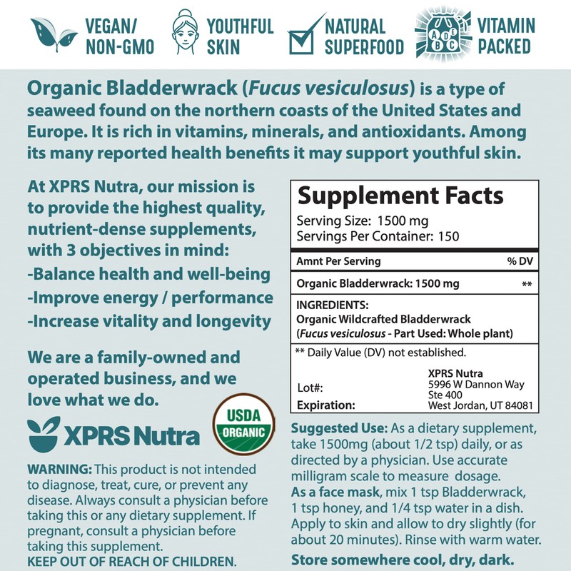 XPRS Nutra Separated Size 00 Capsules (1000 Count) with Bladderwrack