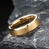 King Will GLORY 6mm Matte Finish Tungsten Carbide Ring 24K
