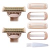 2Pcs Two-Way Dry Razor Replacement Head with Rose Gold Plated