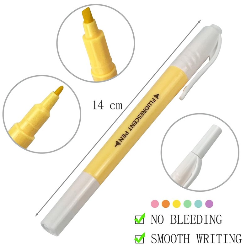 YOSKAEDI 12 Highlighters Pastel, Bible Highlighter, Small, Highlighter Pen Pen,