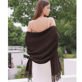 RIIQIICHY Ladies Taupe Scarf Pashmina Shawls and Wraps for Wedding Scarfs for Women Winter Warm