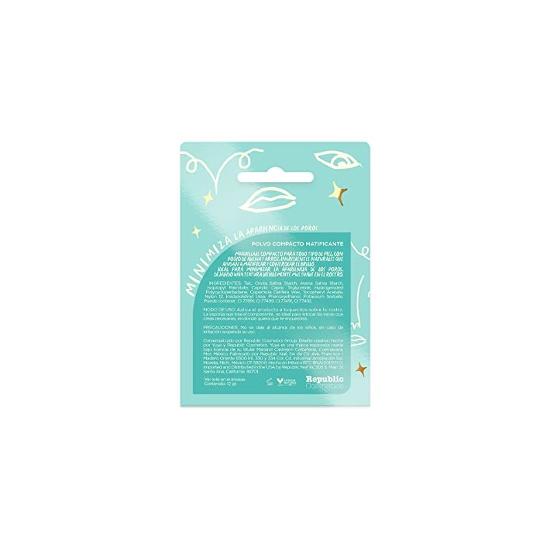 Yuya Polvo compacto matificante PC03, 12g…