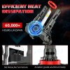 AQJ For Honda Ridgeline 2017-2022 Front 6500K LED Headlights Bulbs