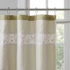 Madison Park Serene Shower Curtain Faux Silk Embroidered Floral Machine