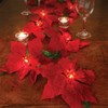 Lighted Poinsettia Garland