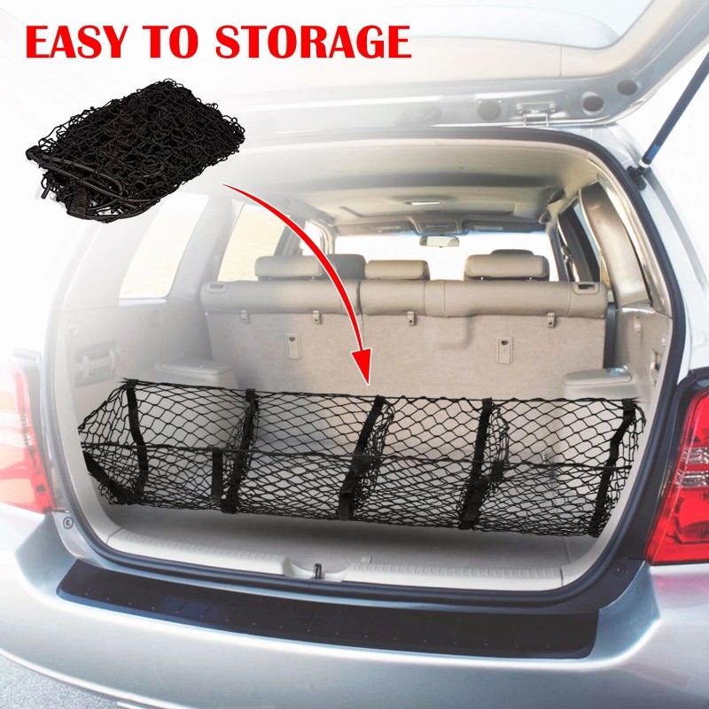 Unbranded Trunk Bed Envelope Style Mesh Organizer Cargo Net for