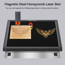 Dofiki Honeycomb Laser Bed 600 x 600 mm Steel Honeycomb Table with Metal Base for Laser Engraver, 23.62" x 23.62"