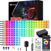 12PCS Motorcycle Led Lights with Brake Turn Signal,Underglow Light Kits
