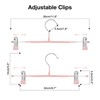 GUANJUNE Thin Trouser Hangers, Non-Slip Pant Hangers with Adjustable Clips,