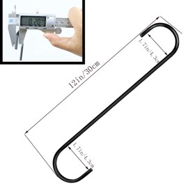 DINGEE 12 inch 8 Pack Extra Large S Hooks Heavy Duty Long S Hook for Hanging Plant, Hook for Tree Branch,Bird Feeder,Pots and Pans Closet Garden Pergola Indoor Outdoor X-Large Hooks