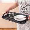 Hodvya 1PCS Large Non-Slip Serving Tray with Handles TV Lap