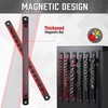 ALOANES 3-Piece Magnetic Socket Organizer, Heavy Duty Aluminum Socket Rails