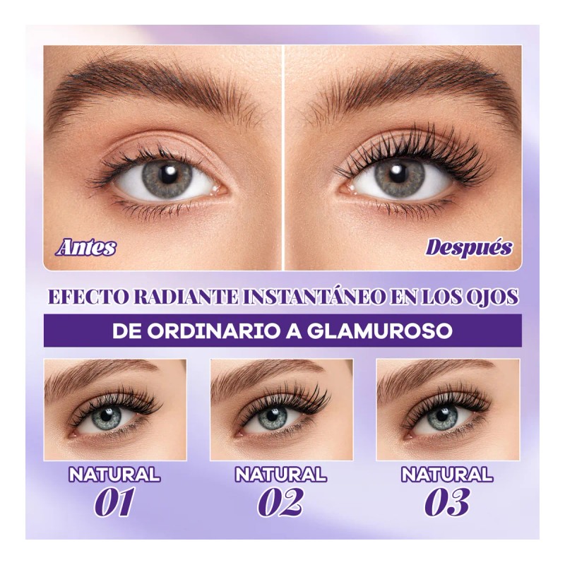 Extensiones De Pestañas Postizas Naturales B&q Kit Completo