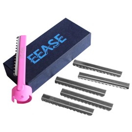 Professional Hair Styling Thinning Texturizing Cutting Razor - Hair Razor Comb - Split Ends Hair Trimmer With Replacement Blades (PINK)