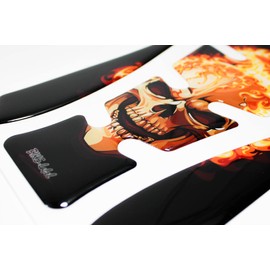 BIKE-label Tankpad 3D Motorbike Motorcycle Sticker Tank Protector Skull Frame X500403VA