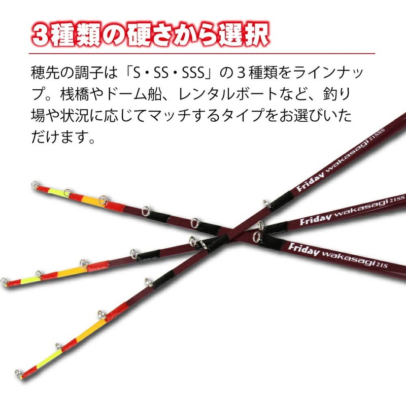 High Sensitivity, High Visibility, Compatible with Electric Reels, Friday Wakasagi,