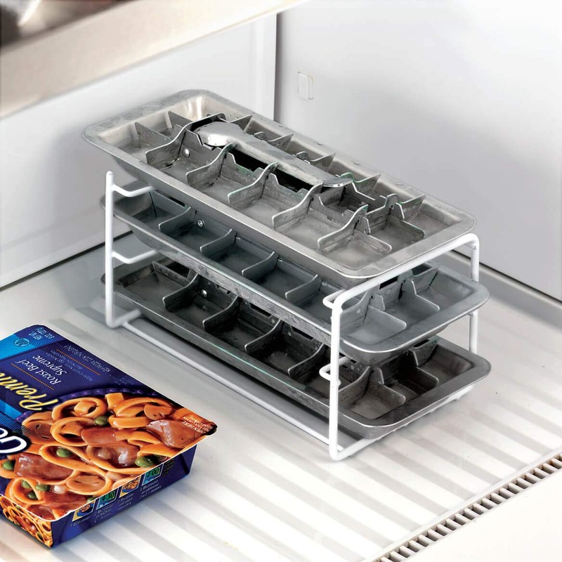 Fox Valley Traders Vintage Kitchen Aluminum Metal Ice Cube Trays,