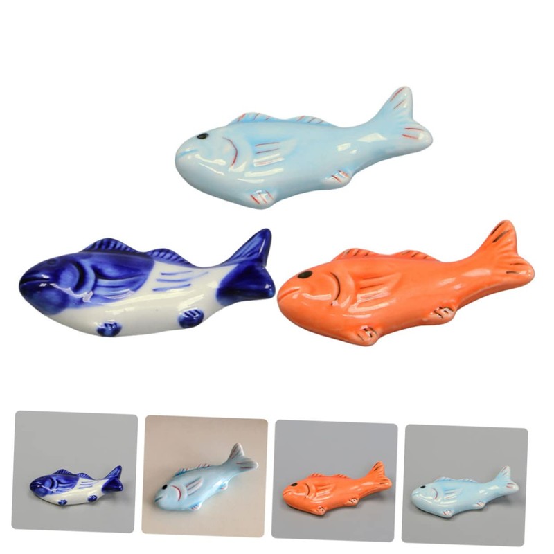Cabilock Unique Fish Ceramic Chopstick Rests Holders Sturdy and Stylish