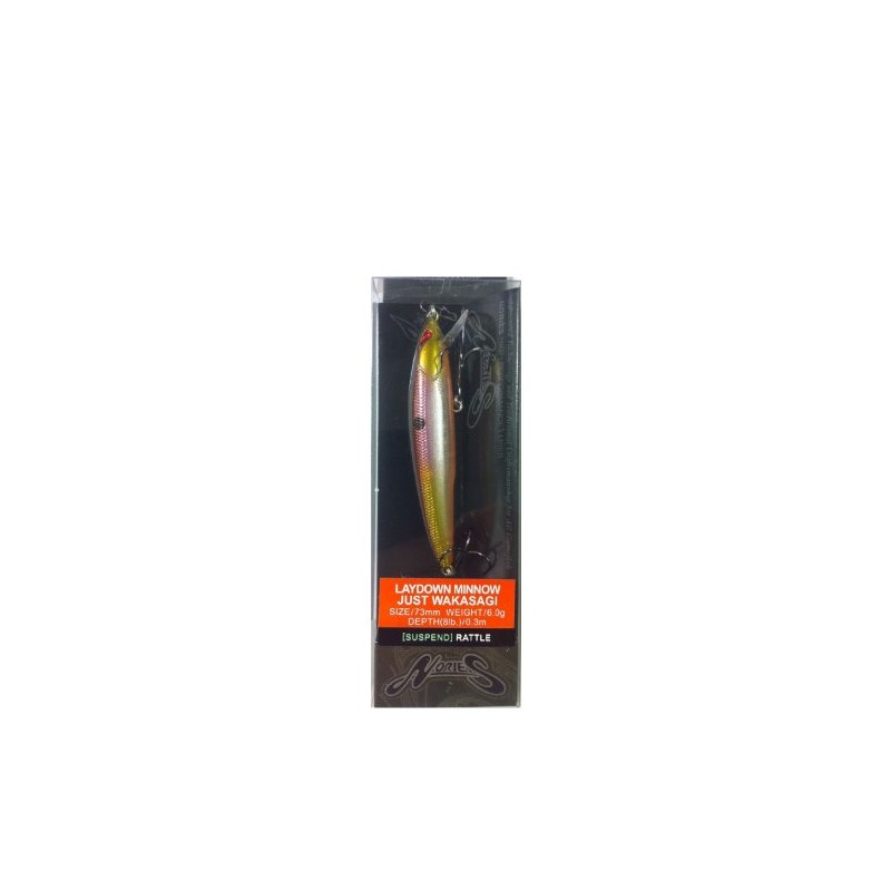 Nories Laydown Minnow Just Wakasagi (286) Translucent Pearl Shad