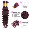 Menschliches Flechten Haar für Boho Flechten Burgund Deep Wave Bulk