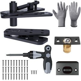 JEXIFY Hidden Door Hinge, Silent Operation 573 LB/ 260KG Hidden Hinges, Heavy Duty Conceal Hinges, 360° Rotation Pivot Hinge for Secret Door or Hidden Door Bookcase (Single Bearing)