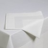 Set of 6 Napkins 55x55cm White Satin Band - 100%