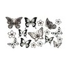 EROSPA® Temporary Tattoo Sheet / Sticker - Butterflies / Flowers