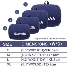 Aventik Neoprene Fishing Reel Cover Pouch Round Baitcasting Trolling Reels Storage Conventional Reel Cover Durable Soft Protection (3pcs-Black/Blue, XL:5.1''Width x 3.5''Diameter)