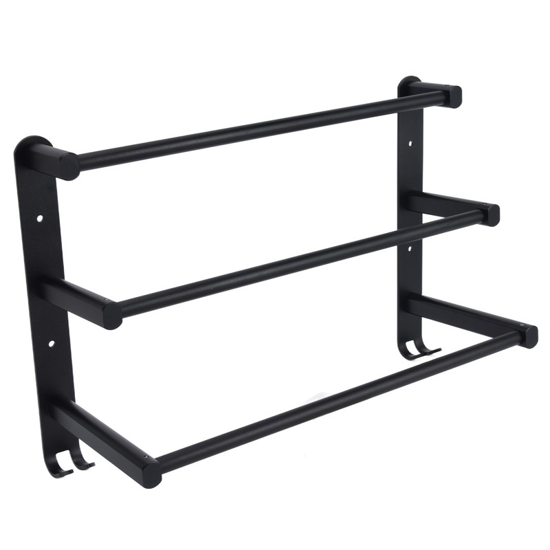 3 Tiers Bath Towel Bar Wall Mounted Bathroom Towel Hanger