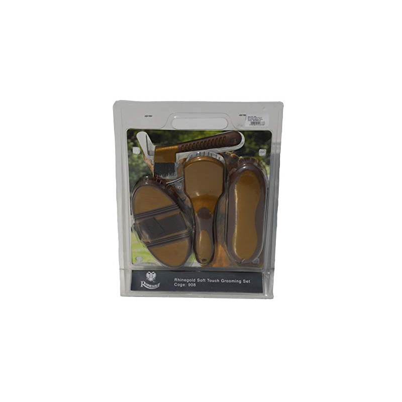 Rhinegold Soft Touch Grooming Blister Pack - Gold/Brown