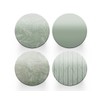 4 x Round Sage Green Coasters - Floral Pattern Farmhouse