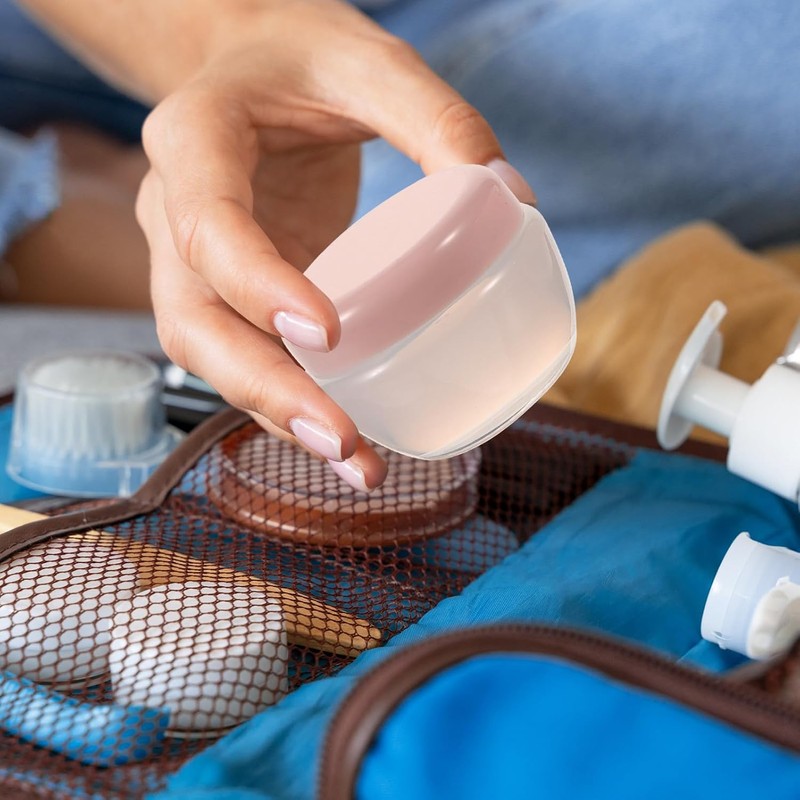 Kit de Botellas de Maquillaje Vacías de Viaje, Portátil y