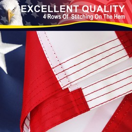 American Flags for Outside,3x5Ft American Flag Outdoor Heavy Duty, American Flag 3x5 Outdoor,Long Lasting American Flags for Outside,All Weather Brass Grommets US Flag with Embroidered Stars