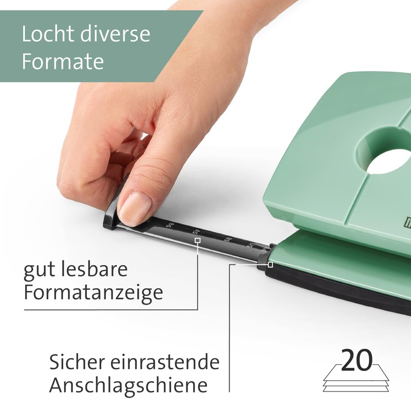 NOVUS B220 Colour ID 2.0 Hole Punch (20 Sheets Hole