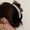Claw Clips With Pearls | Long Jaw Clips Barrettes,Pearl Claw
