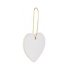 Ready to Paint DIY Ceramic Bisque Heart Ornaments with Hanger
