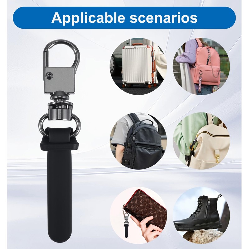 9Pcs Black Detachable Leather Zipper Pull, No-Tool Replacement Zipper Tab