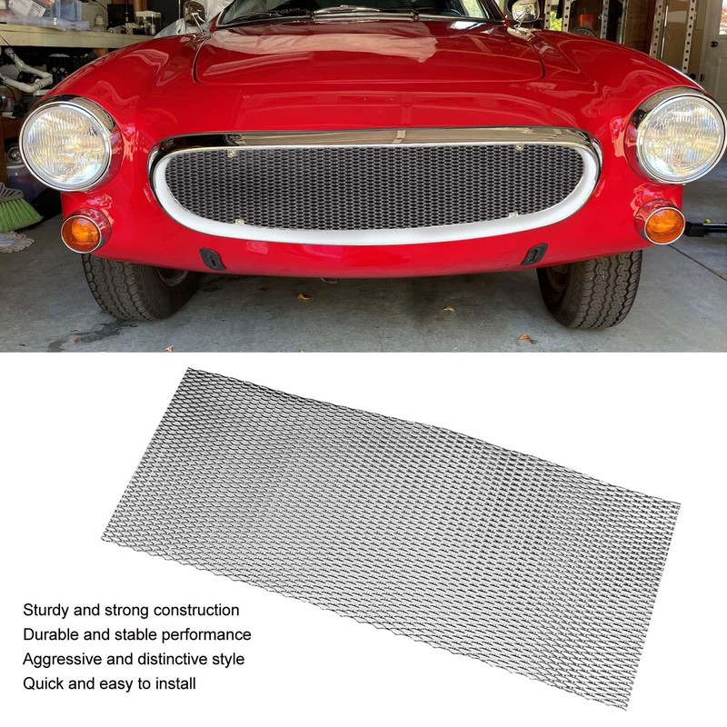 Car Front Center Grid Grille Rhombic Mesh Stable Structure Aluminum