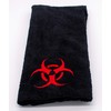 Embroidered Biohazard Symbol Hand Towel - Plush and Absorbent
