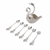 Swan Dinnerware Set Metal Tableware Cutlery Set Decorative Swan Base