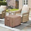 Patio Ottoman Cover Waterproof Square Outdoor Small Side Table Covers,22"W
