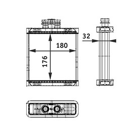 MAHLE Behr Premium Line AH 75 000P Interior Heat Exchanger
