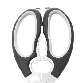 HENCKELS Heavy Duty Kitchen Shears Stainless Steel Black, Multi-Purpose Serrated Scissors That Come Apart