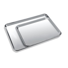 Toaster Oven Tray Pan, Zacfton Baking Sheet Stainless Steel Cookie Sheet Rectangle Size 16 x 12 x 1 inch, Non Toxic & Healthy,Superior Mirror Finish & Easy Clean, Dishwasher Safe (16inch 12inch)