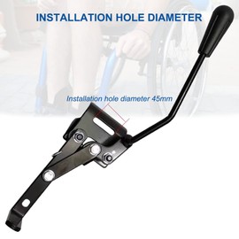 YALNIWAX Wheelchair Brakes Replacement, Side Mount Wheel Lock Wheelchair Brakes for Wheelchair, Wheelchair Handbrake Replacement Parts Fits Most Wheelchairs (1pair Brake)