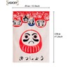 LIGICKY Noren Japanese Style Doorway Curtain Cotton Linen Doll Daruma