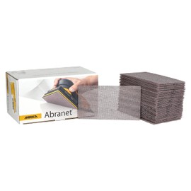 Mirka Abranet Net Sheets / 2 3/4 x 5 inch/Grit 80 / Sandpaper Sanding Sheet Hook and Loop / 50 pcs / ‎9A-149-080